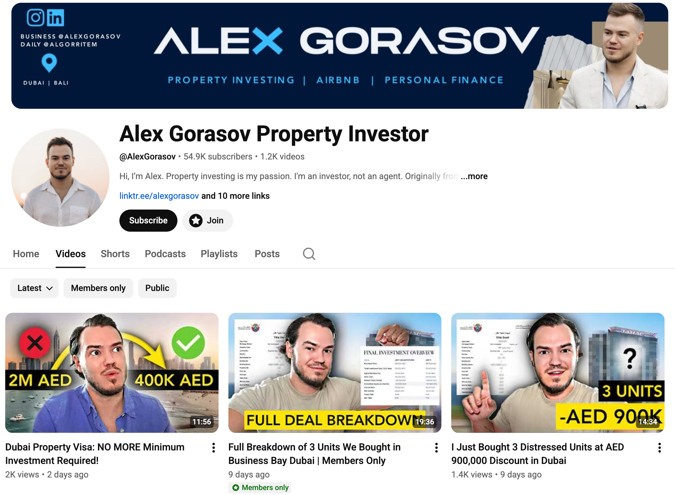 Alex Gorasov Property Investor